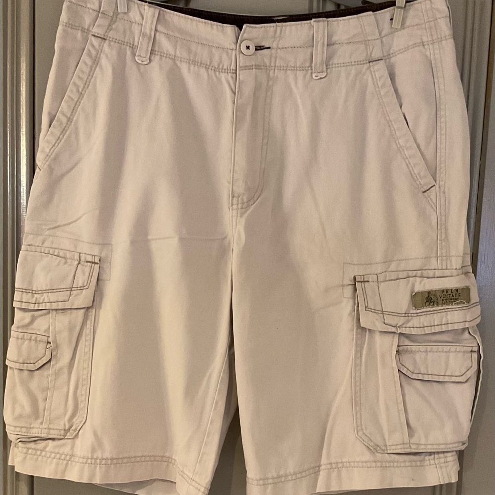 Men's Beige Cargo Shorts